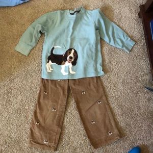 Adorable Puppy Cord and Shirt Set